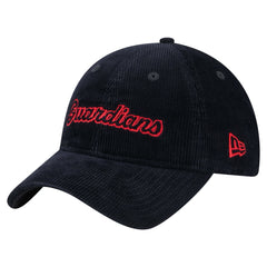 Navy Cleveland Guardians New Era Women's Corduroy 9TWENTY Adjustable Hat