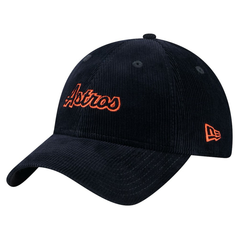 Navy Houston Astros New Era Women's Corduroy 9TWENTY Adjustable Hat