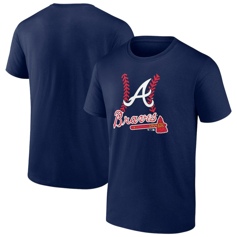 Navy Atlanta Braves Fastball T-Shirt