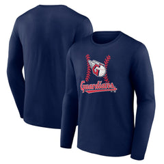 Navy Cleveland Guardians Fastball Long Sleeve T-Shirt