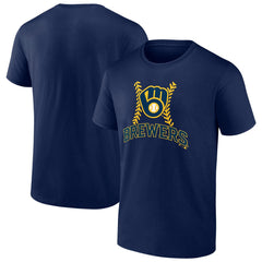 Navy Milwaukee Brewers Fastball T-Shirt