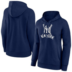 Navy New York Yankees Women's Fastball Pullover Hoodie