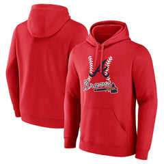 Red Atlanta Braves Fastball Pullover Hoodie