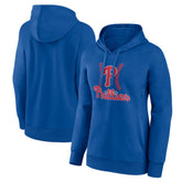 Royal Philadelphia Phillies Women's Fastball Pullover Hoodie
