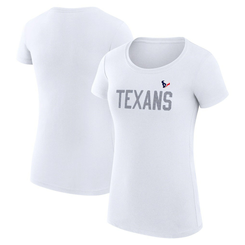 G-III 4Her by Carl Banks Women's Super-Slim Fit Lightweight Dot Print T-Shirt - Houston Texans T-shirts