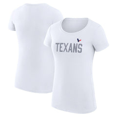 G-III 4Her by Carl Banks Women's Super-Slim Fit Lightweight Dot Print T-Shirt - Houston Texans T-shirts