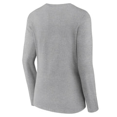 Gray Atlanta Braves Women's Fastball Long Sleeve V-Neck T-Shirt