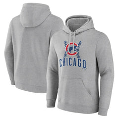 Gray Chicago Cubs Fastball Pullover Hoodie