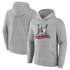 Gray Cleveland Guardians Fastball Pullover Hoodie