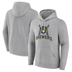 Gray Milwaukee Brewers Fastball Pullover Hoodie