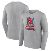 Gray St. Louis Cardinals Fastball Long Sleeve T-Shirt