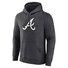 Charcoal Atlanta Braves Monochrome Pullover Hoodie