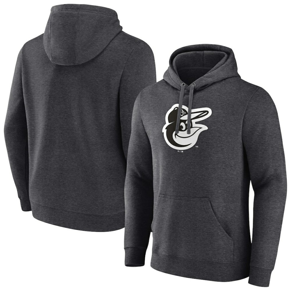 Charcoal Baltimore Orioles Monochrome Pullover Hoodie