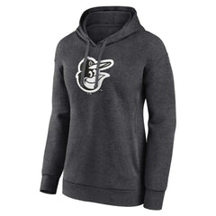 Charcoal Baltimore Orioles Women's Monochrome Pullover Hoodie
