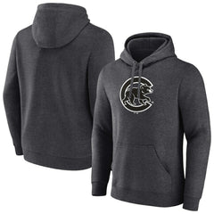 Charcoal Chicago Cubs Monochrome Pullover Hoodie