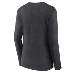 Charcoal Cleveland Guardians Women's Monochrome Long Sleeve V-Neck T-Shirt