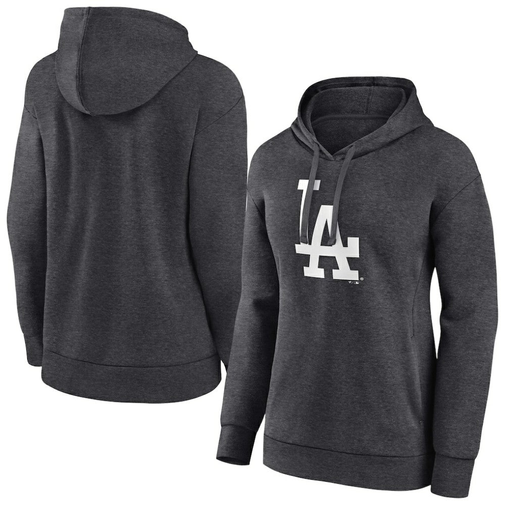 Charcoal Los Angeles Dodgers Women's Monochrome Pullover Hoodie