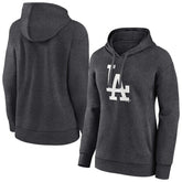 Charcoal Los Angeles Dodgers Women's Monochrome Pullover Hoodie