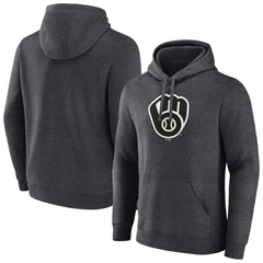 Charcoal Milwaukee Brewers Monochrome Pullover Hoodie