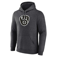 Charcoal Milwaukee Brewers Monochrome Pullover Hoodie