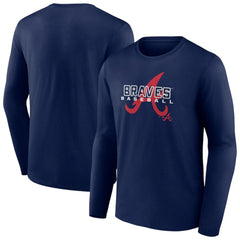 Navy Atlanta Braves Stellar Long Sleeve T-Shirt