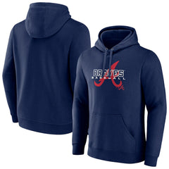 Navy Atlanta Braves Stellar Pullover Hoodie