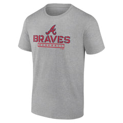 Heather Gray Atlanta Braves Evanston Stencil T-Shirt