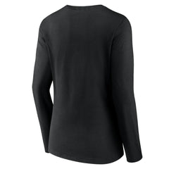 Black Baltimore Orioles Women's Stellar Long Sleeve V-Neck T-Shirt