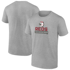 Heather Gray Cincinnati Reds Evanston Stencil T-Shirt