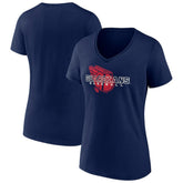 Navy Cleveland Guardians Women's Stellar V-Neck T-Shirt
