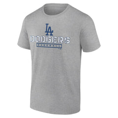 Heather Gray Los Angeles Dodgers Evanston Stencil T-Shirt