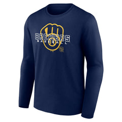 Navy Milwaukee Brewers Stellar Long Sleeve T-Shirt