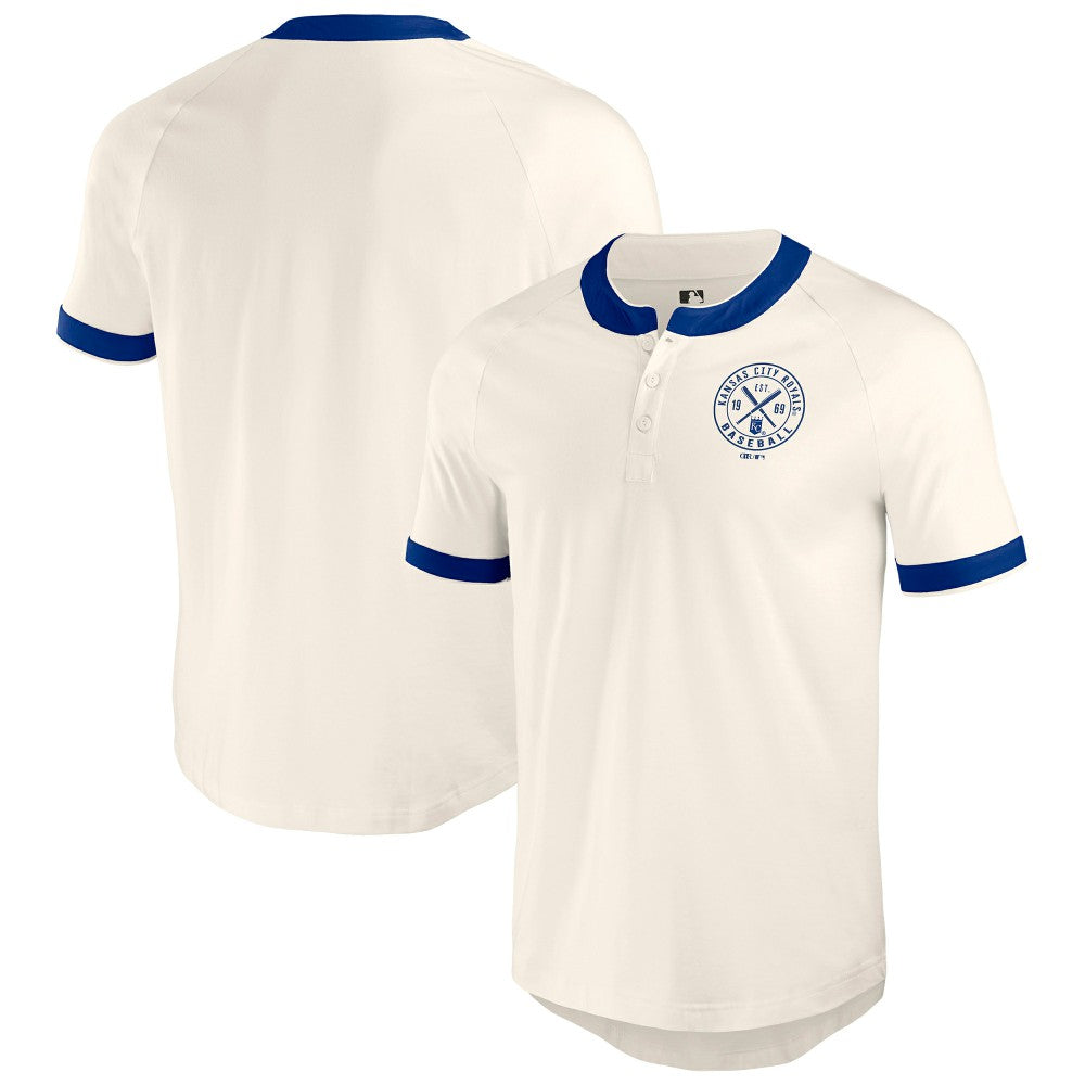 White Kansas City Royals Darius Rucker Collection by Fanatics Henley Raglan T-Shirt