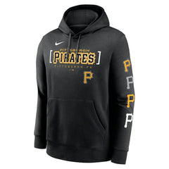 Black Pittsburgh Pirates Nike Club Stack Pullover Hoodie
