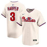 Cream Bryce Harper Philadelphia Phillies Nike Alternate Limited Jersey