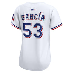White Adolis Garcia Texas Rangers Nike Women's Home Limited Jersey