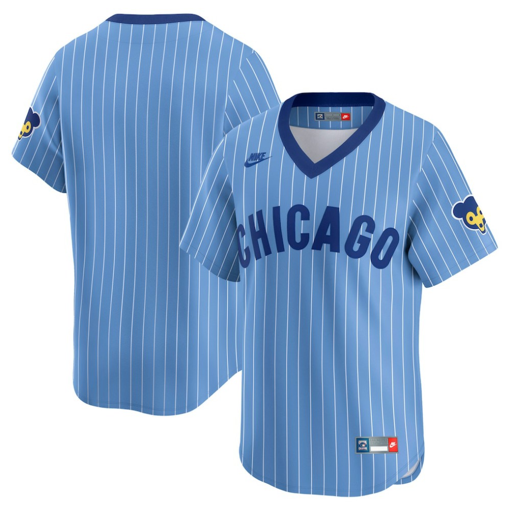 Light Blue Chicago Cubs Nike Cooperstown Collection Limited Jersey