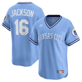 Light Blue Bo Jackson Kansas City Royals Nike Throwback Cooperstown Collection Limited Jersey