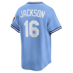 Light Blue Bo Jackson Kansas City Royals Nike Throwback Cooperstown Collection Limited Jersey