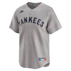 Gray Babe Ruth New York Yankees Nike Throwback Cooperstown Collection Limited Jersey