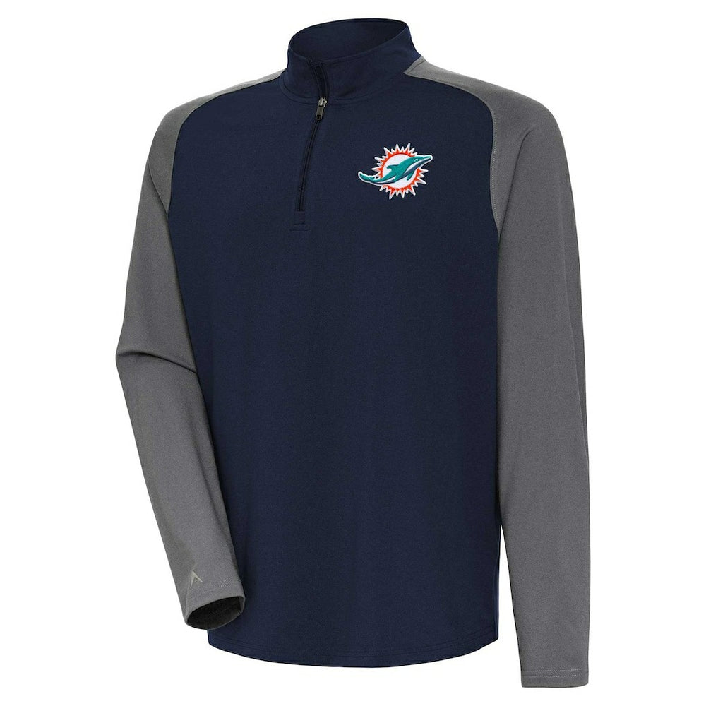 Antigua Dauntless Quarter-Zip Top - Miami Dolphins Tops