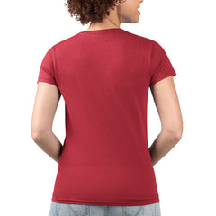 Red Washington Nationals G-III 4Her by Carl Banks Women's Super-Slim Fit Lightweight Flowers Graphic V-Neck T-Shirt