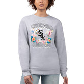 Heather Gray Chicago White Sox G-III 4Her by Carl Banks Women's Flowers Graphic Pullover Sweatshirt