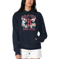 Navy Boston Red Sox G-III 4Her by Carl Banks Women's Flowers Graphic Pullover Hoodie