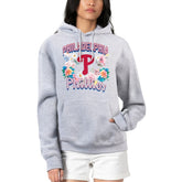 Heather Gray Philadelphia Phillies G-III 4Her by Carl Banks Women's Flowers Graphic Pullover Hoodie