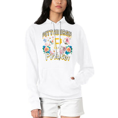 White Pittsburgh Pirates G-III 4Her by Carl Banks Women's Flowers Graphic Pullover Hoodie