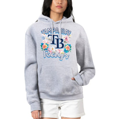 Heather Gray Tampa Bay Rays G-III 4Her by Carl Banks Women's Flowers Graphic Pullover Hoodie