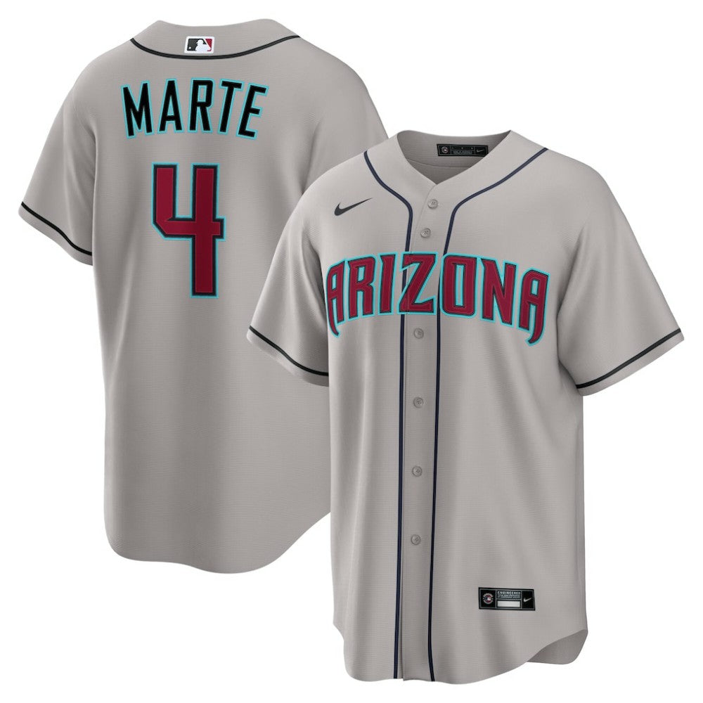 Gray Ketel Marte Arizona Diamondbacks Nike Road Replica Jersey