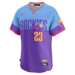 Purple/Light Blue Kris Bryant Colorado Rockies Nike 2025 City Connect Limited Player Jersey