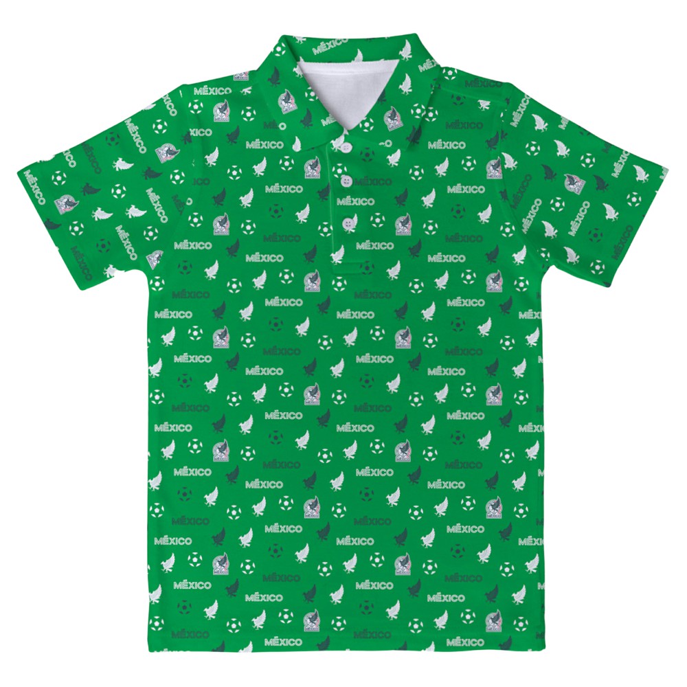 Mexico National Team Vive La Fete Youth All-Over Print Polo